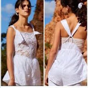 FP Movement by Free People White Lace Romper